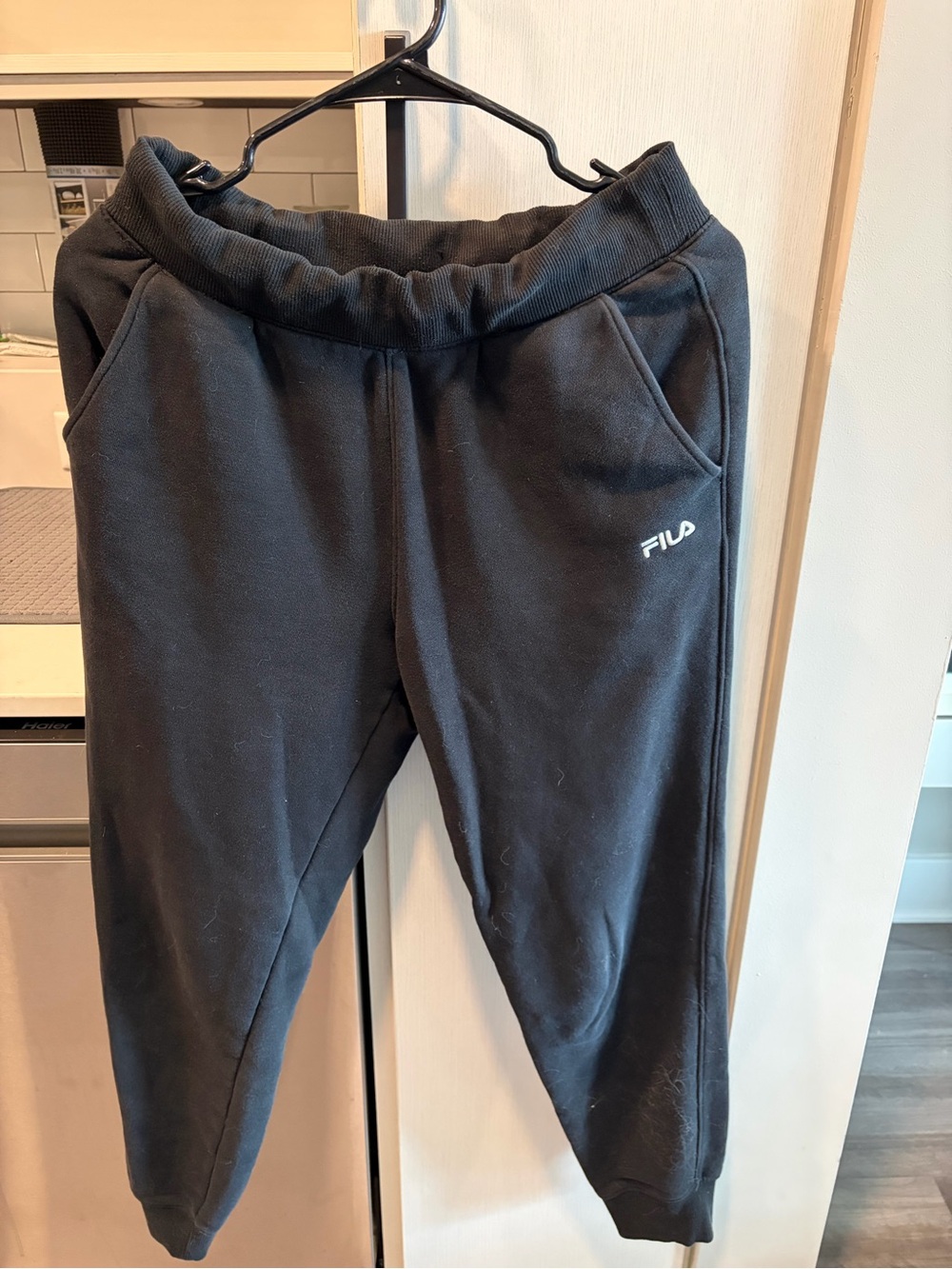 S FILA Black Jogger Sweatpants
